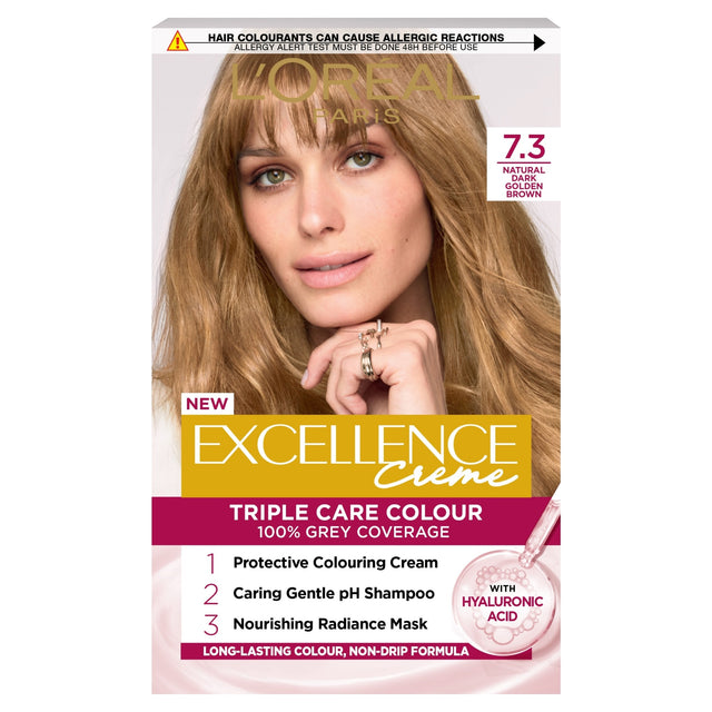 L'Oreal Paris Excellence Creme 7.3 Natural Dark Golden Blonde Permanent Hair Dye