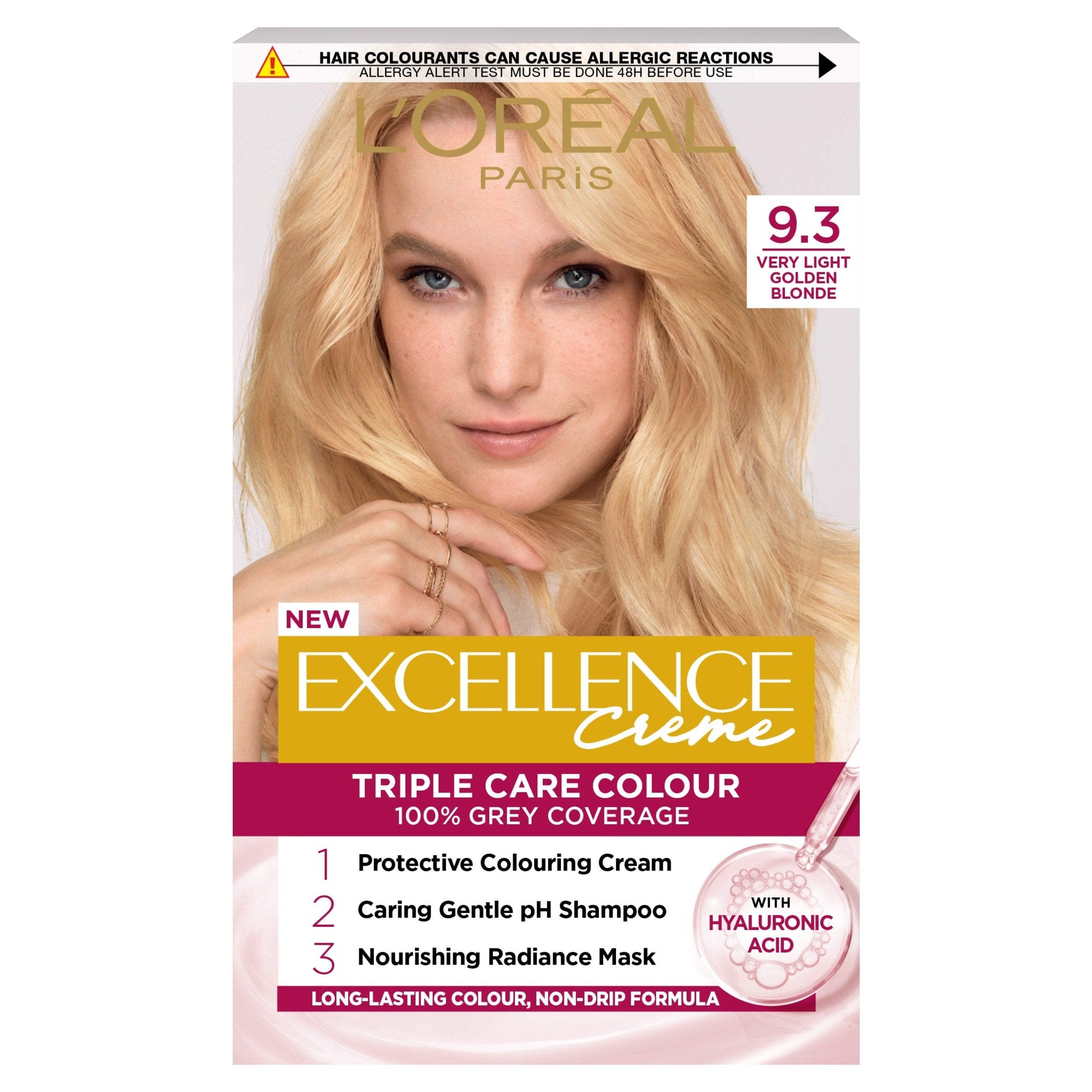 L'Oreal Paris Excellence Creme 9.3 Natural Light Golden Blonde Permanent Hair Dye