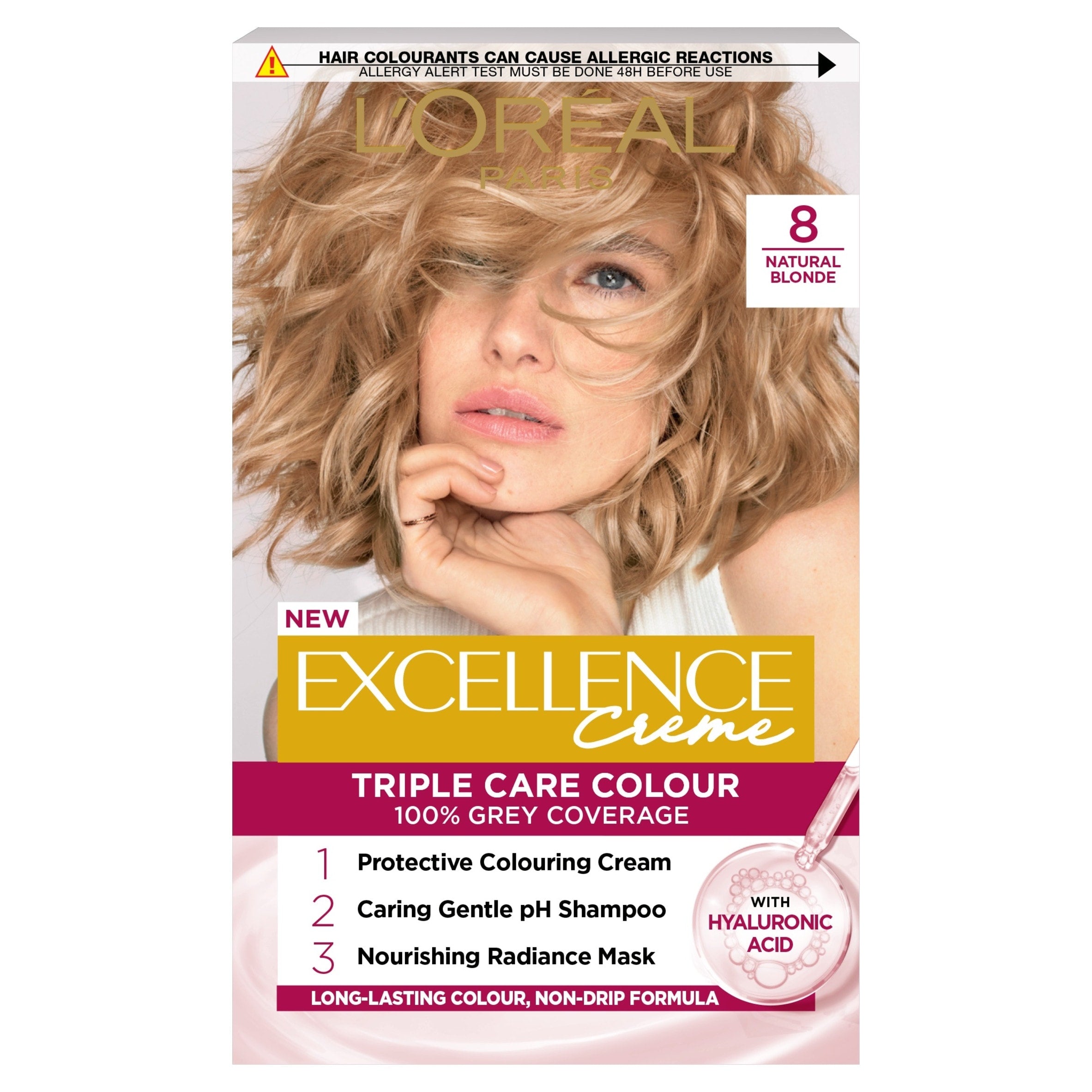 L'Oreal Paris Excellence Creme Permanent Hair Dye 8 Natural Blonde