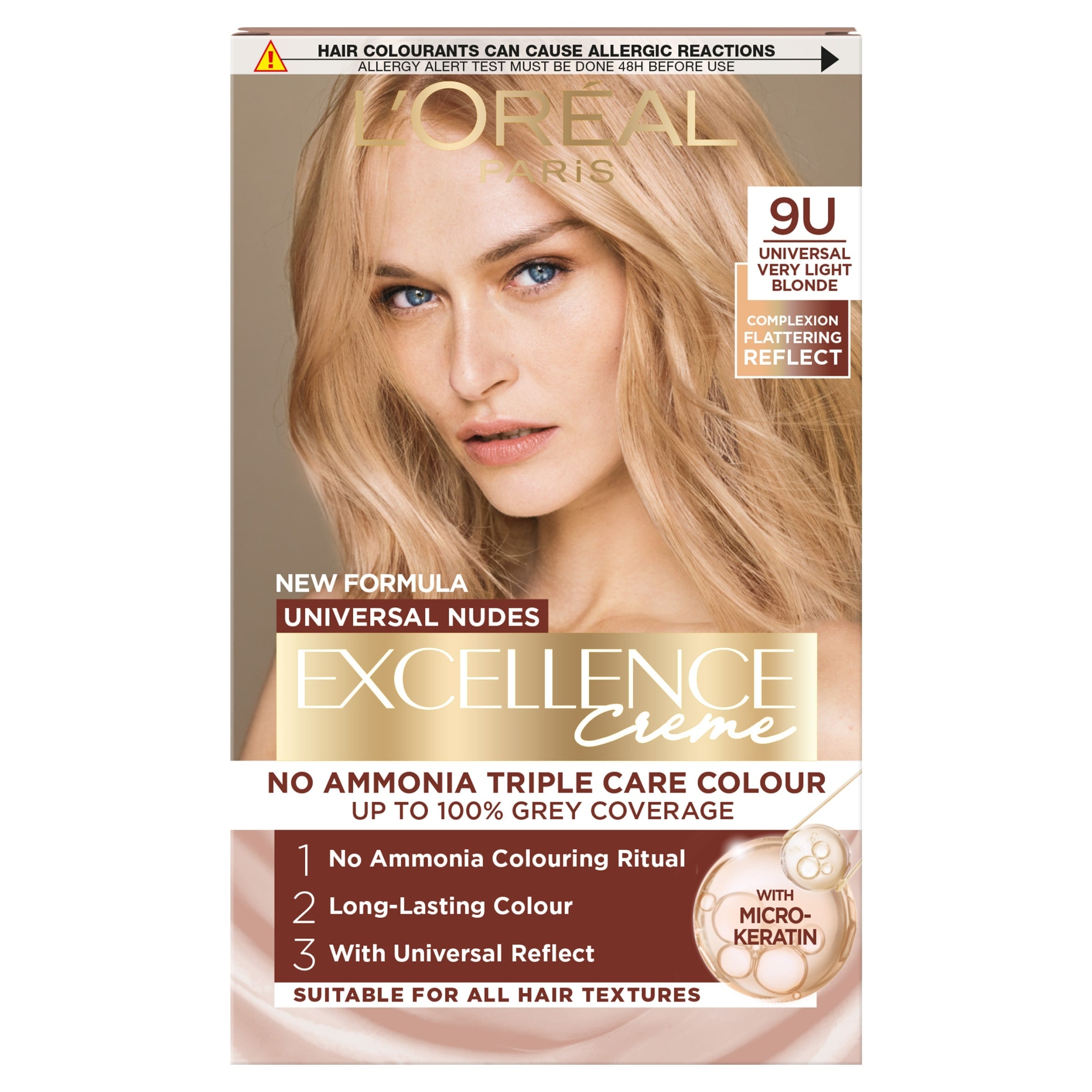 L'Oreal Paris Excellence Universal Nudes 9U Very Light Blonde Permanent Hair Dye