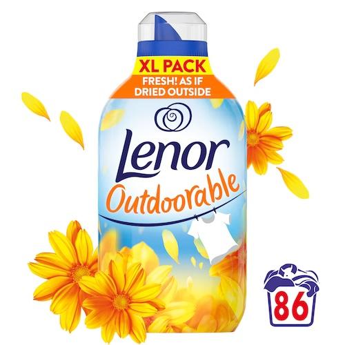 Lenor Outdoorable Fabric Conditioner Summer Breeze 86 Washes 1.204 L