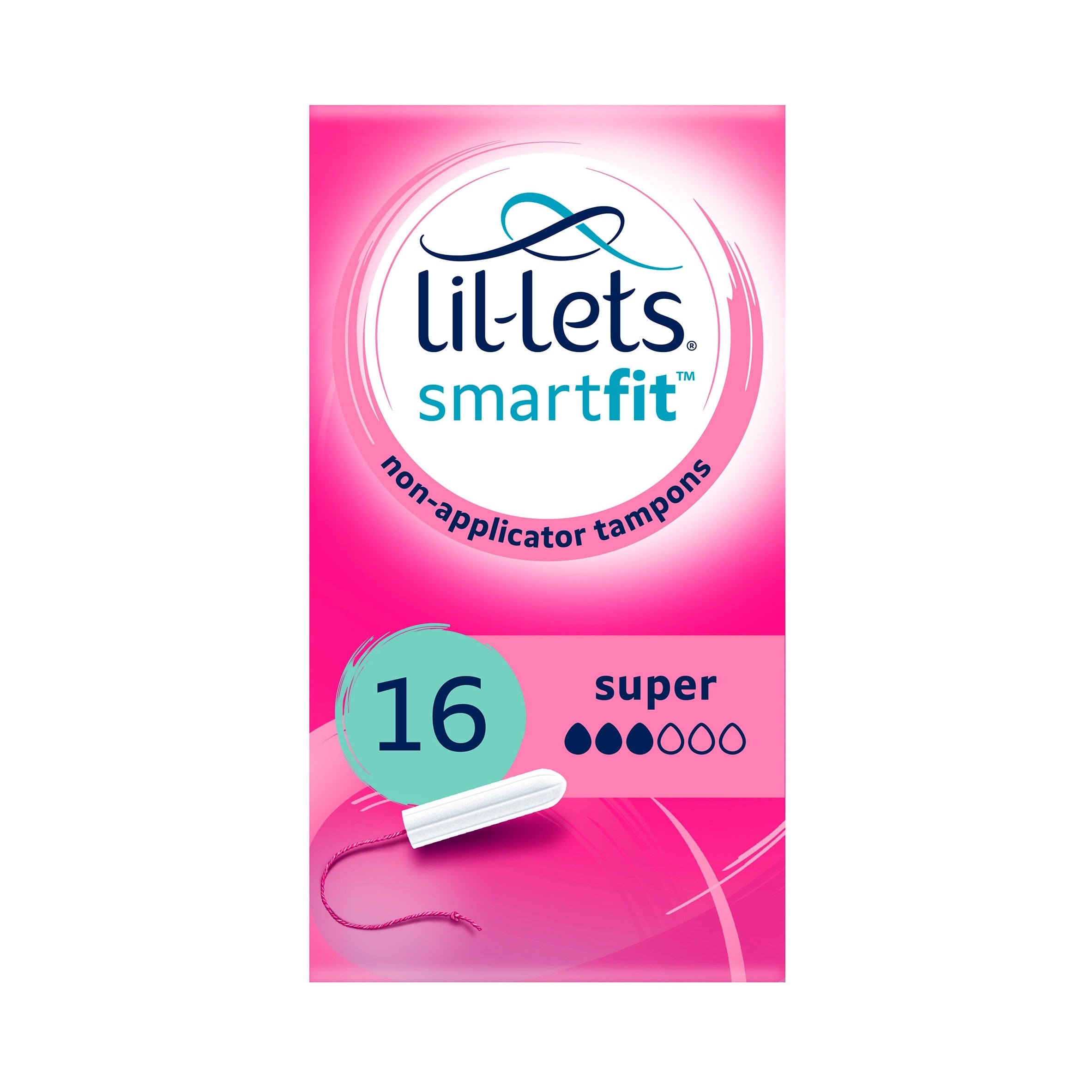 Lil Lets Non Applicator Super Tampons 16 Pack