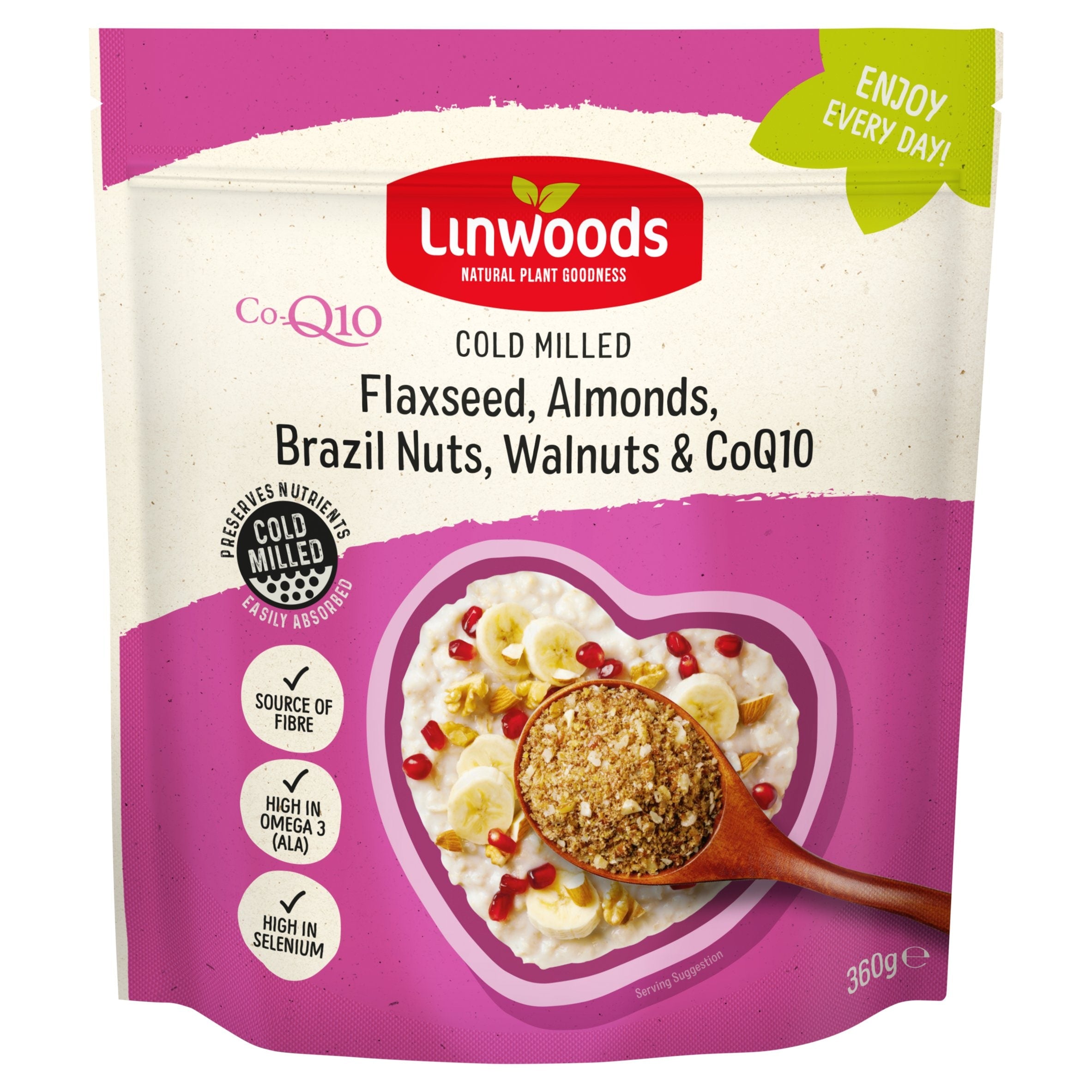 Linwoods Milled Flax Nuts & Q10 360 g