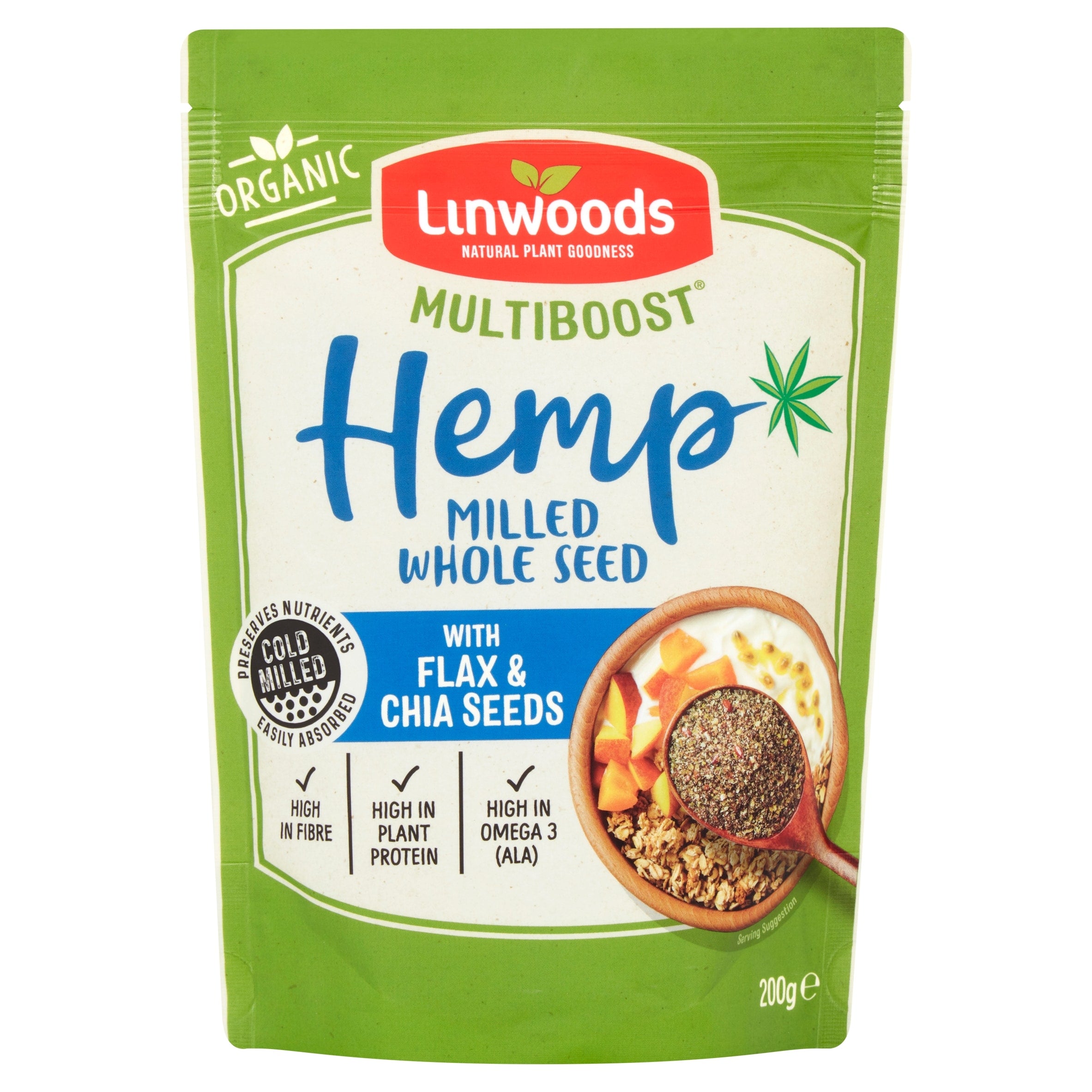 Linwoods Organic Milled Hemp Flax & Chia Seeds 200 g
