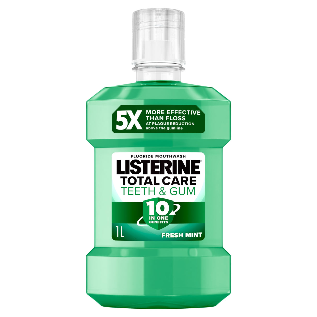 Listerine Total Care Teeth & Gum Fluoride Mouthwash Fresh Mint 1 L