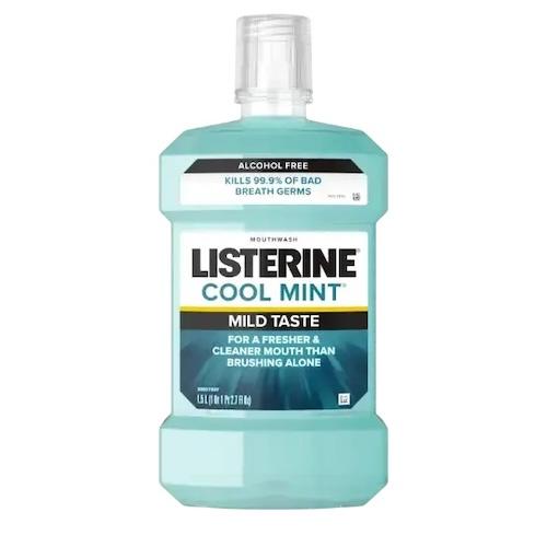 Listerine Zero Alcohol Cool Mint Milder Taste Mouthwash 500 ml