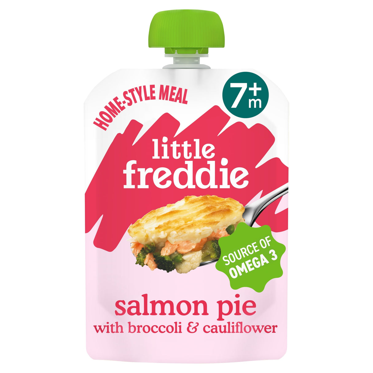 Little Freddie Organic Salmon Pie With Broccoli & Cauliflower Meal Pouch 7 Months+ 120 g