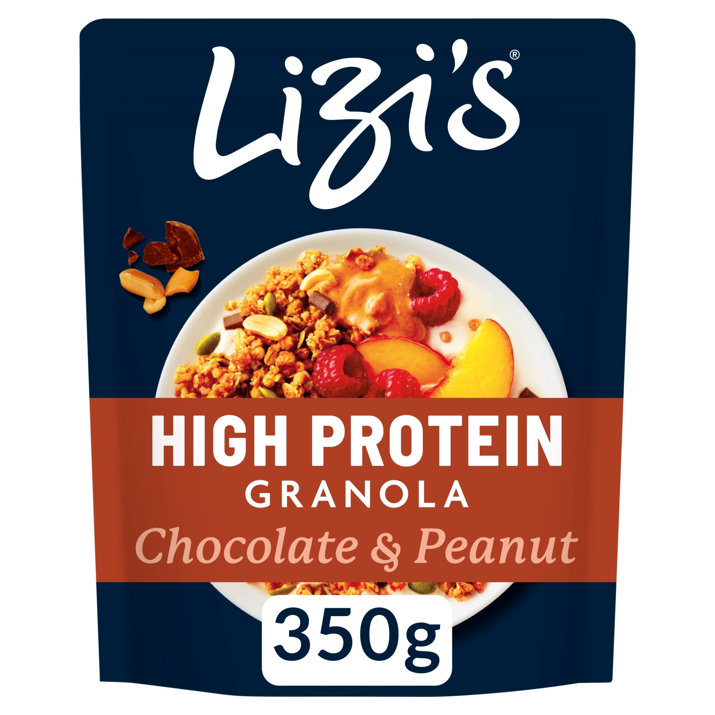 Lizi's High Protein Granola Chocolate & Peanut 350 g