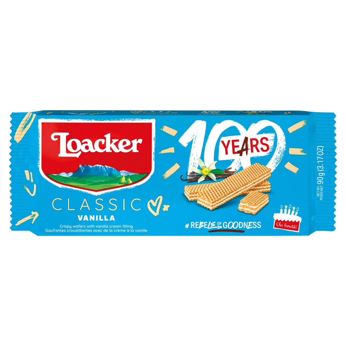 Loacker Classic Vanilla Wafers 90 g