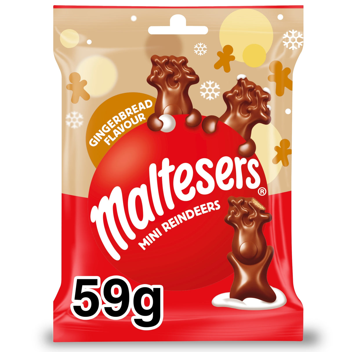 Maltesers Milk Chocolate Gingerbread Mini Reindeers 59 g