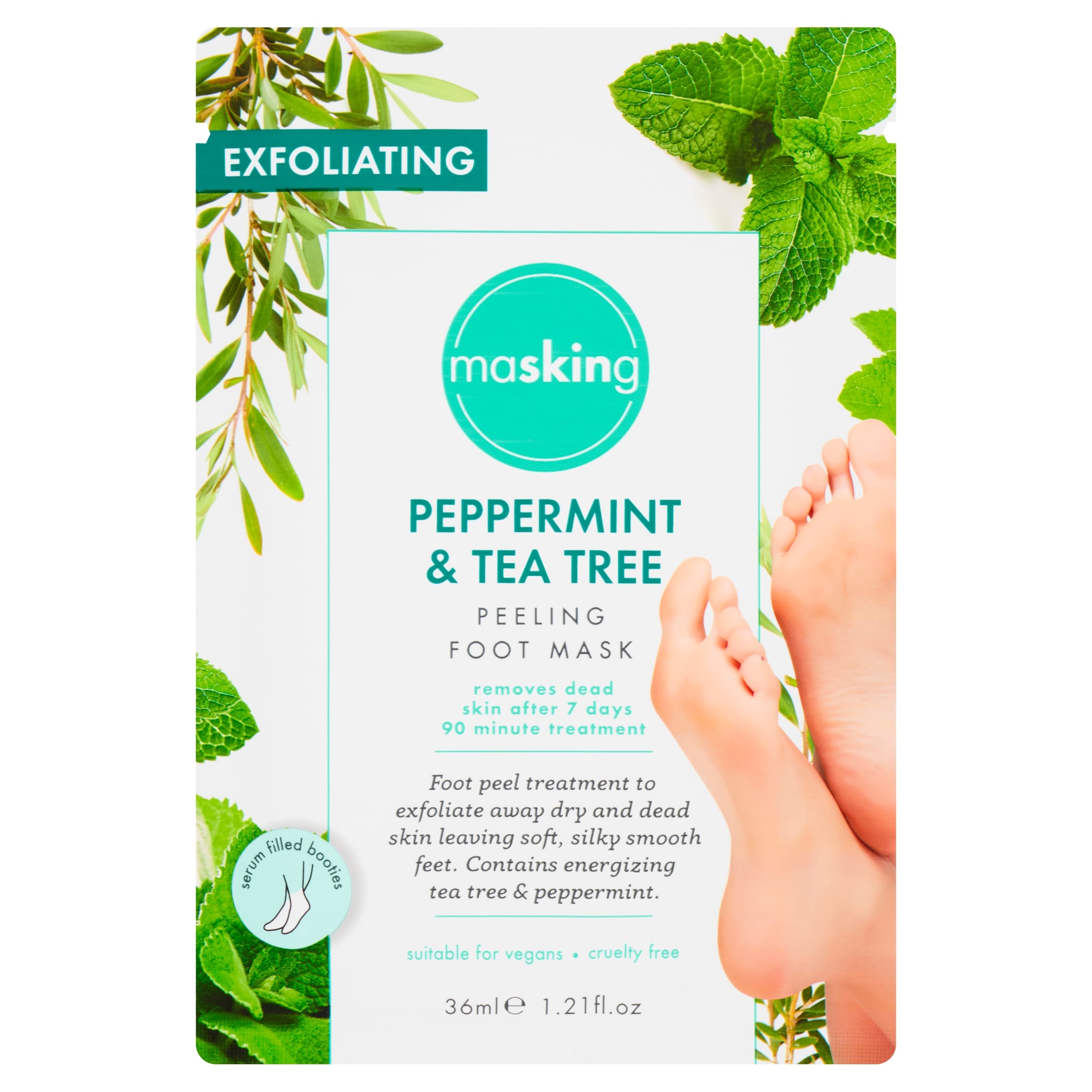 Masking Peeling Foot Mask Peppermint & Tea Tree 36 ml