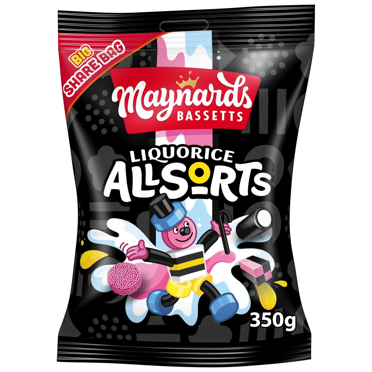 Maynards Bassetts Liquorice Allsorts Sweets Sharing Bag 350 g