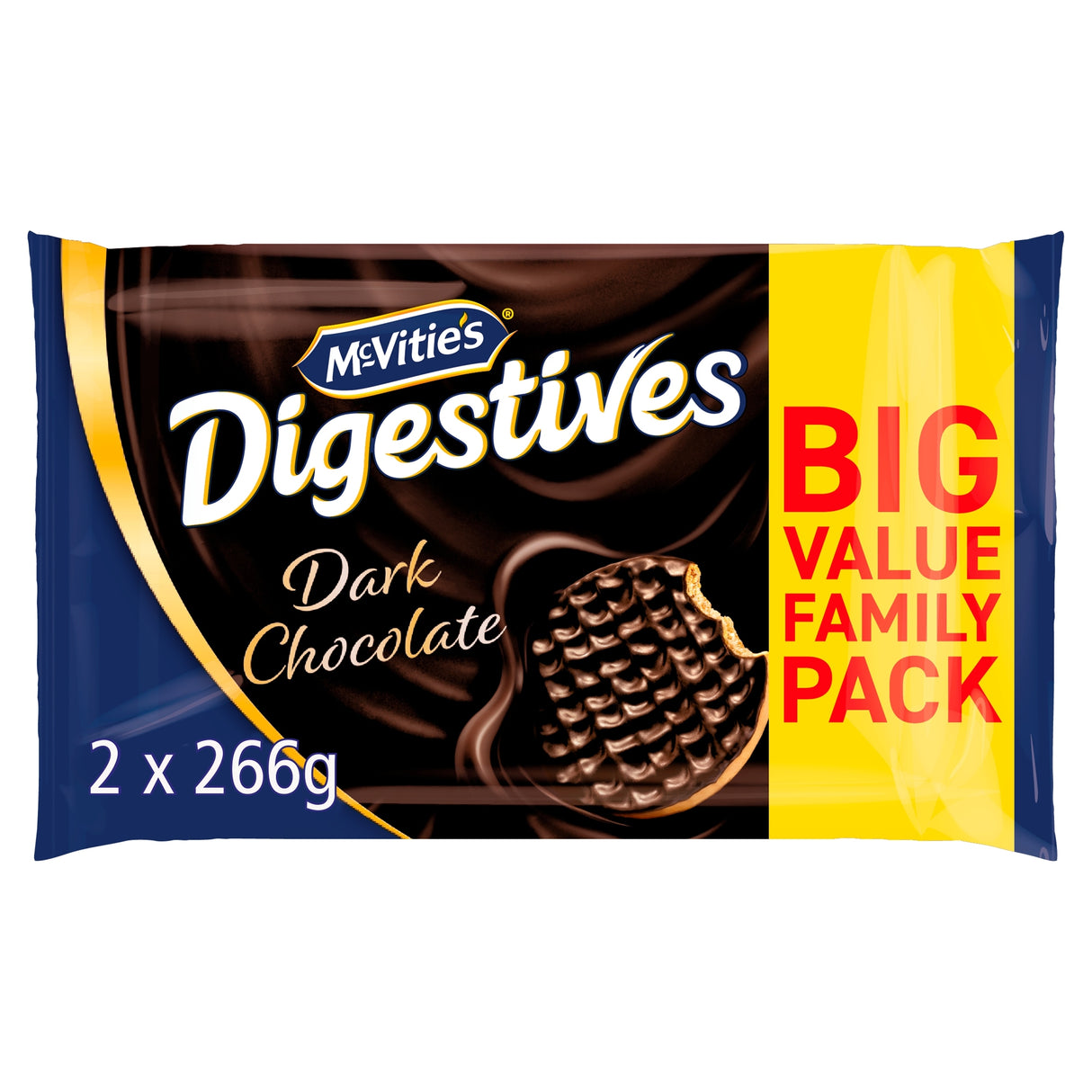 McVitie's Dark Chocolate Digestives Biscuits Twin Pack 2 x 266 g