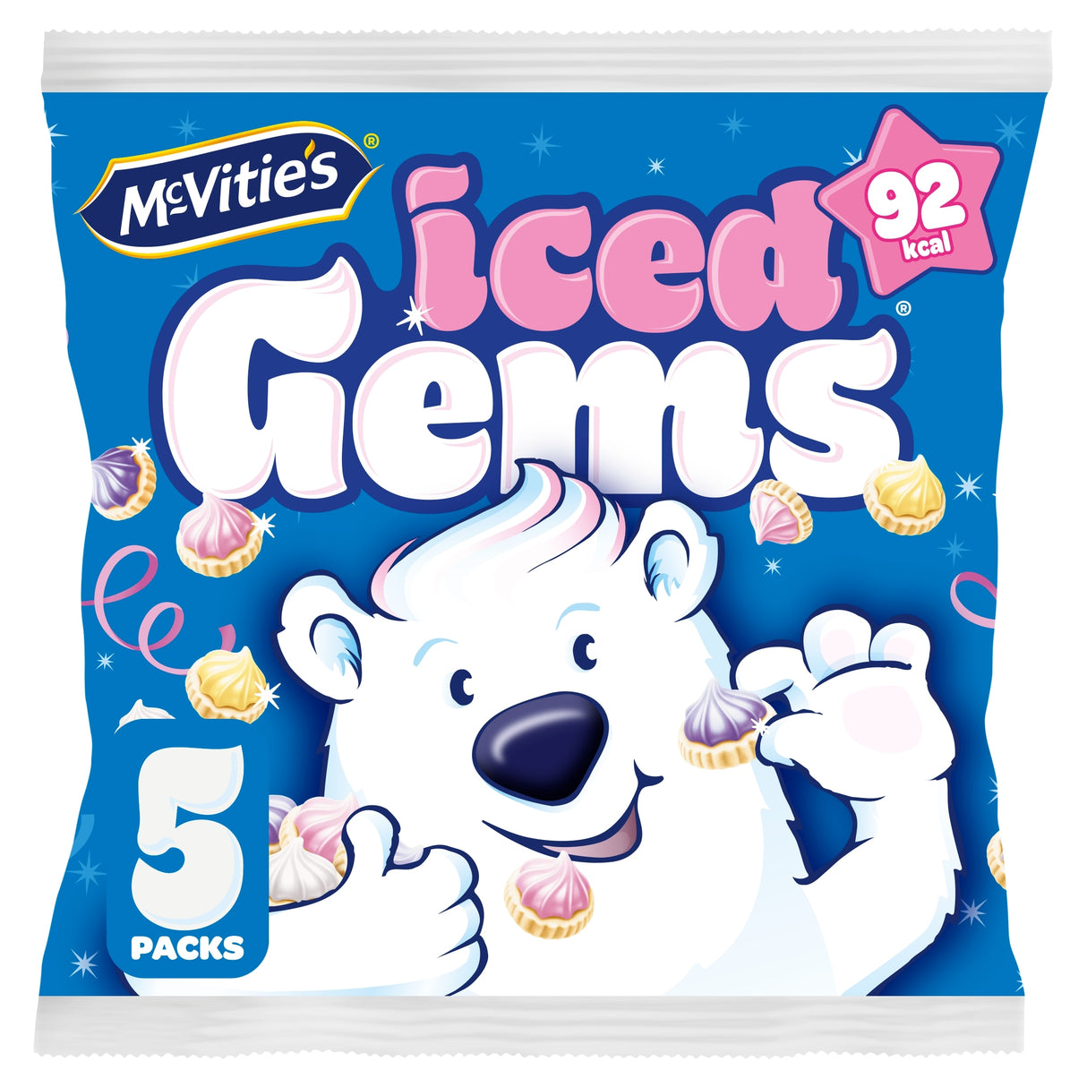 McVitie's Iced Gems Biscuits Multi-Pack 5 x 23 g