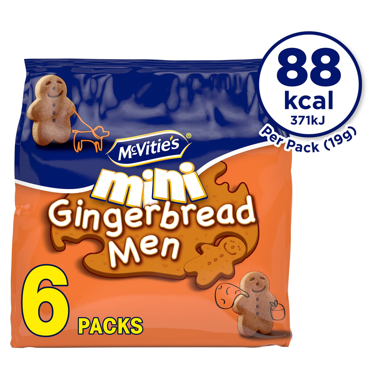 McVitie's Mini Gingerbread Men Biscuits Multi-Pack 6 x 19 g