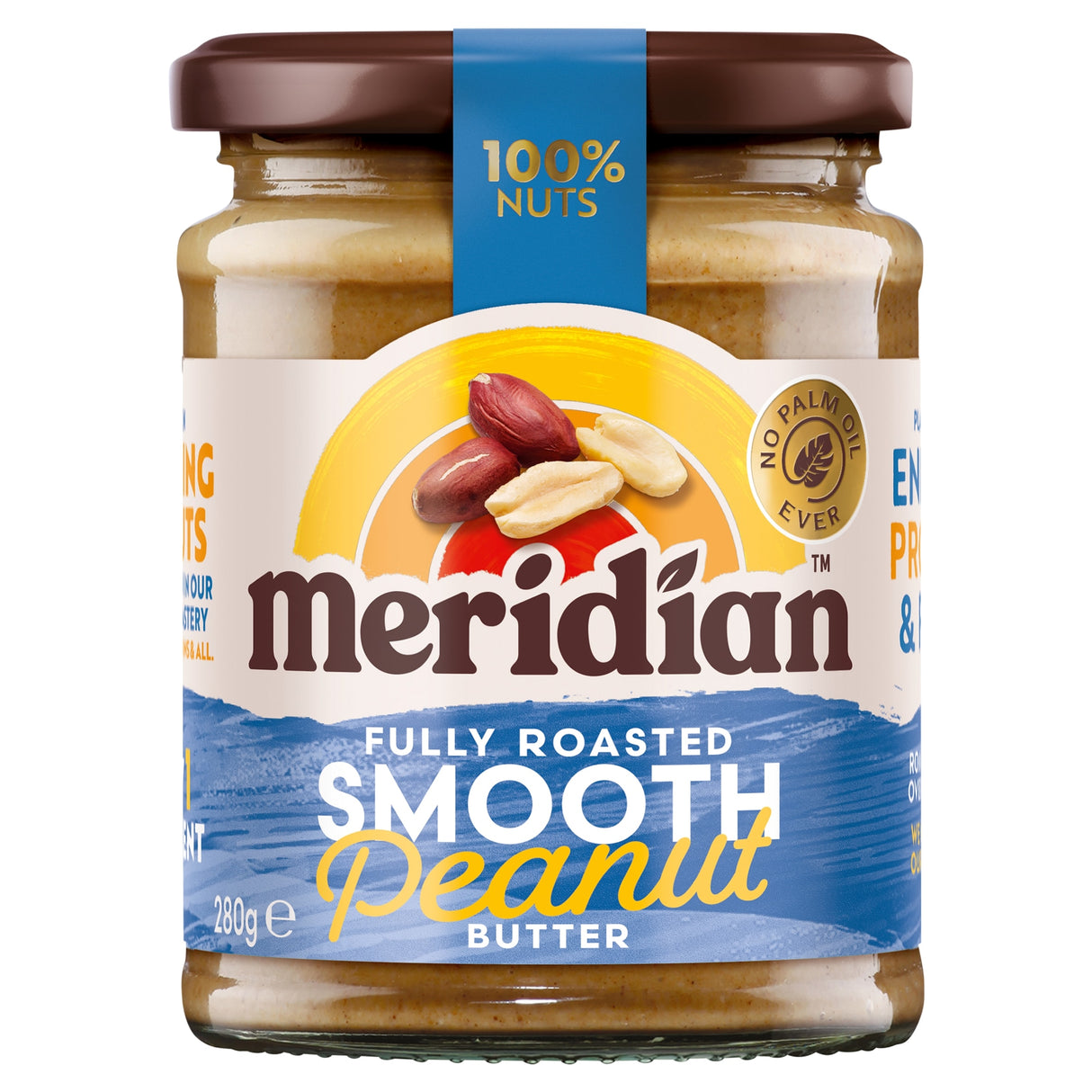 Meridian Smooth Peanut Butter 100% Nuts 280 g