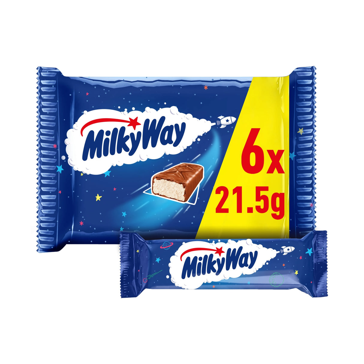 Milky Way Chocolate Bars 6 x 21.5 g