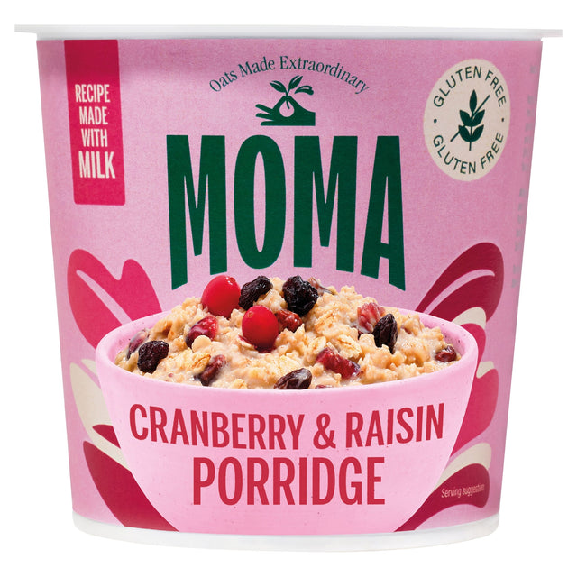 Moma Gluten Free Porridge Pot Cranberry & Raisin 70 g