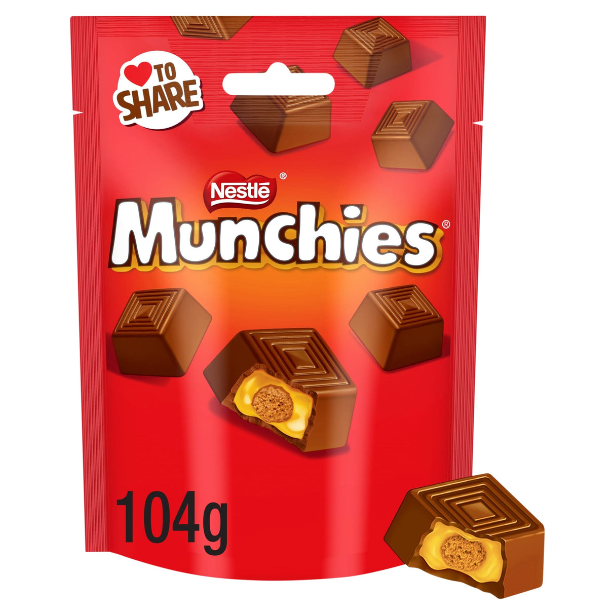 Munchies Milk Chocolate & Caramel Sharing Bag 104 g