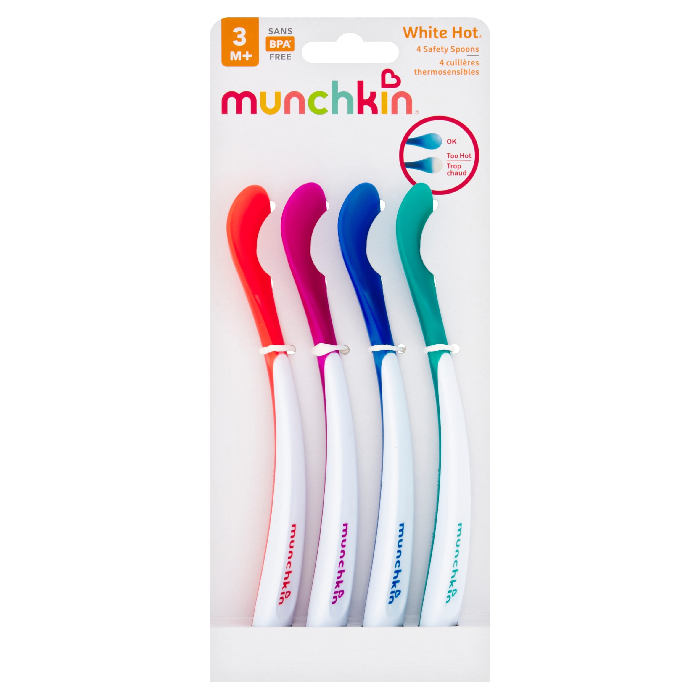 Munchkin White Hot Safety Spoons 4 Pack