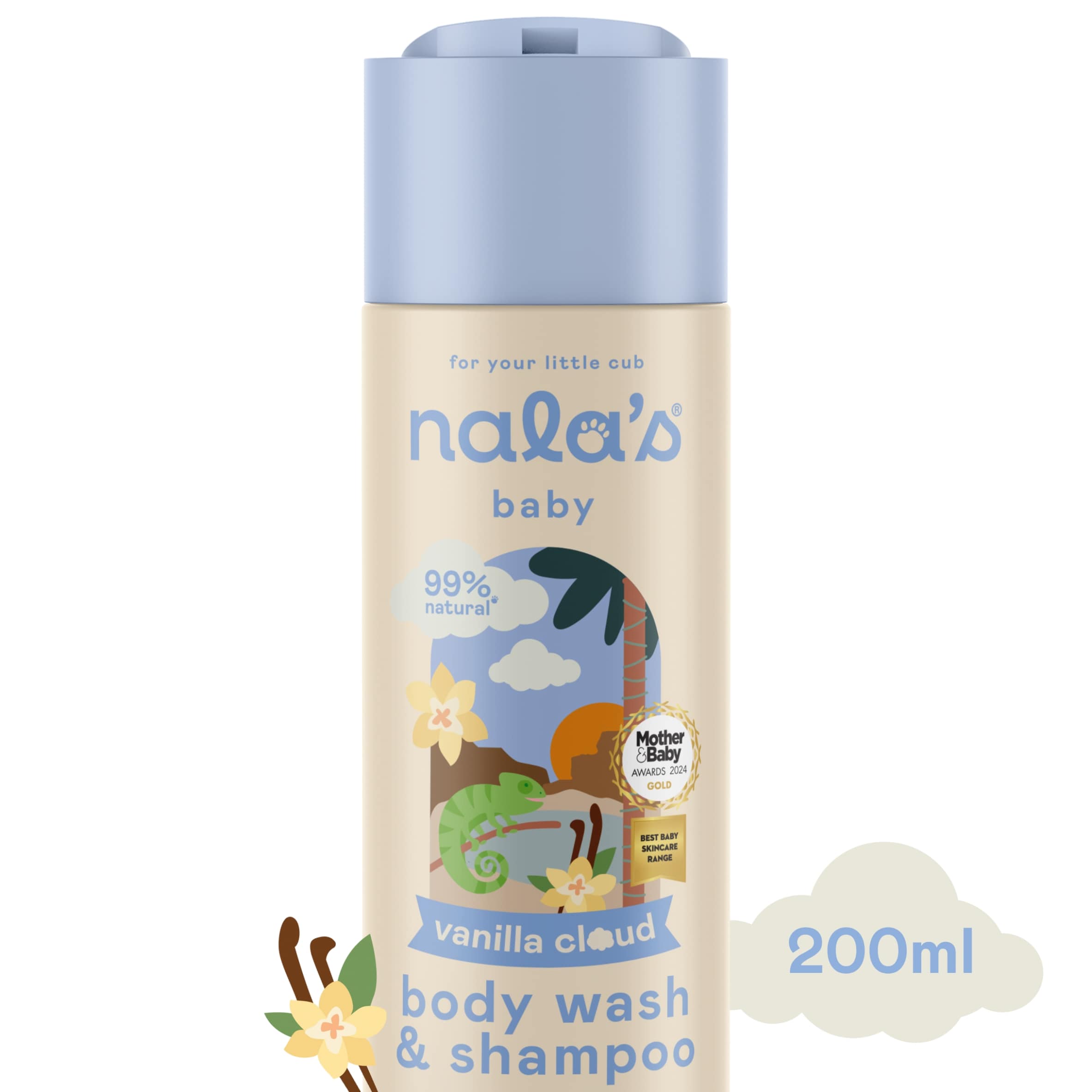Nala's Baby Body Wash & Shampoo Vanilla Cloud 200 ml