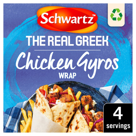 Schwartz The Real Greek Chicken Gyros Wrap Recipe Mix 20 g