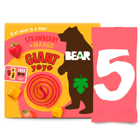 Bear Giant Yoyo Strawberry & Mango 5 x 20 g