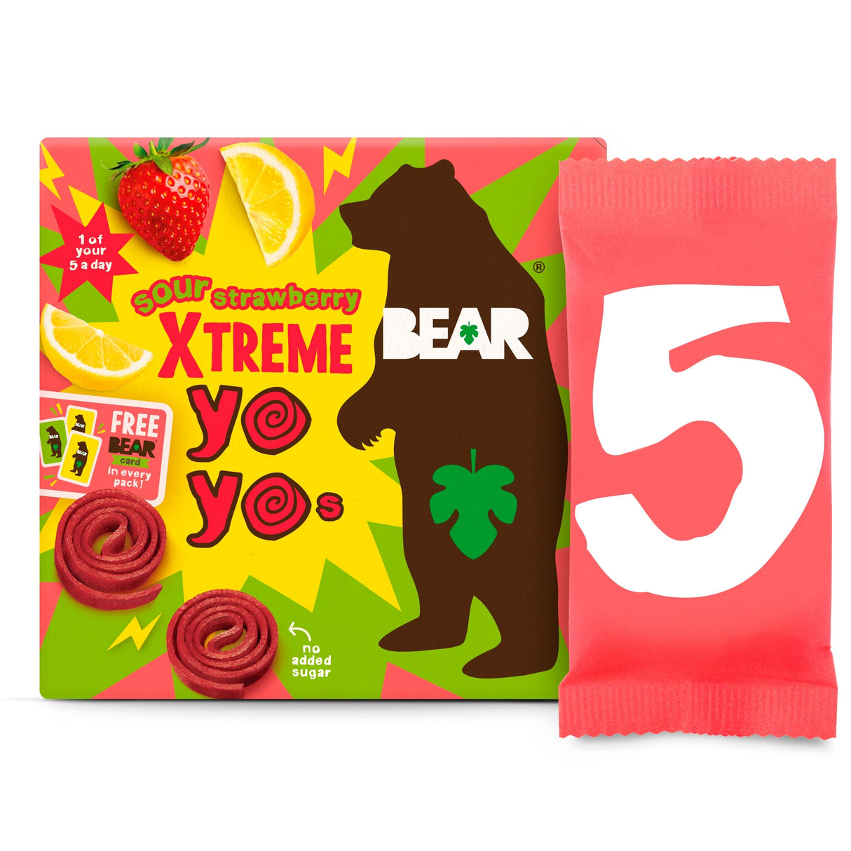 Bear Yoyo Sours Strawberry & Apple 5 x 20 g
