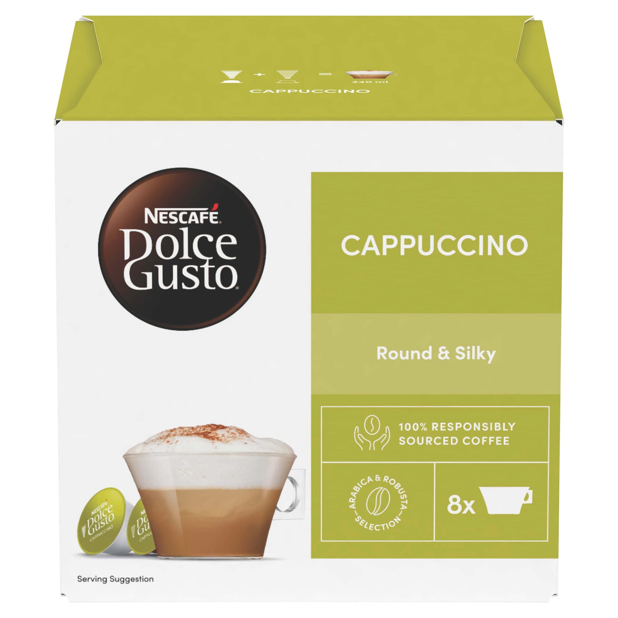 Nescafe Dolce Gusto Cappuccino Coffee Pods x 16 186.4 g