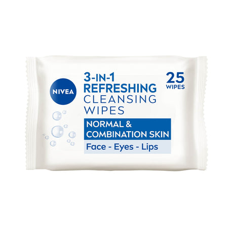 Nivea Cleansing Face Wipes Normal Skin 25 Pack