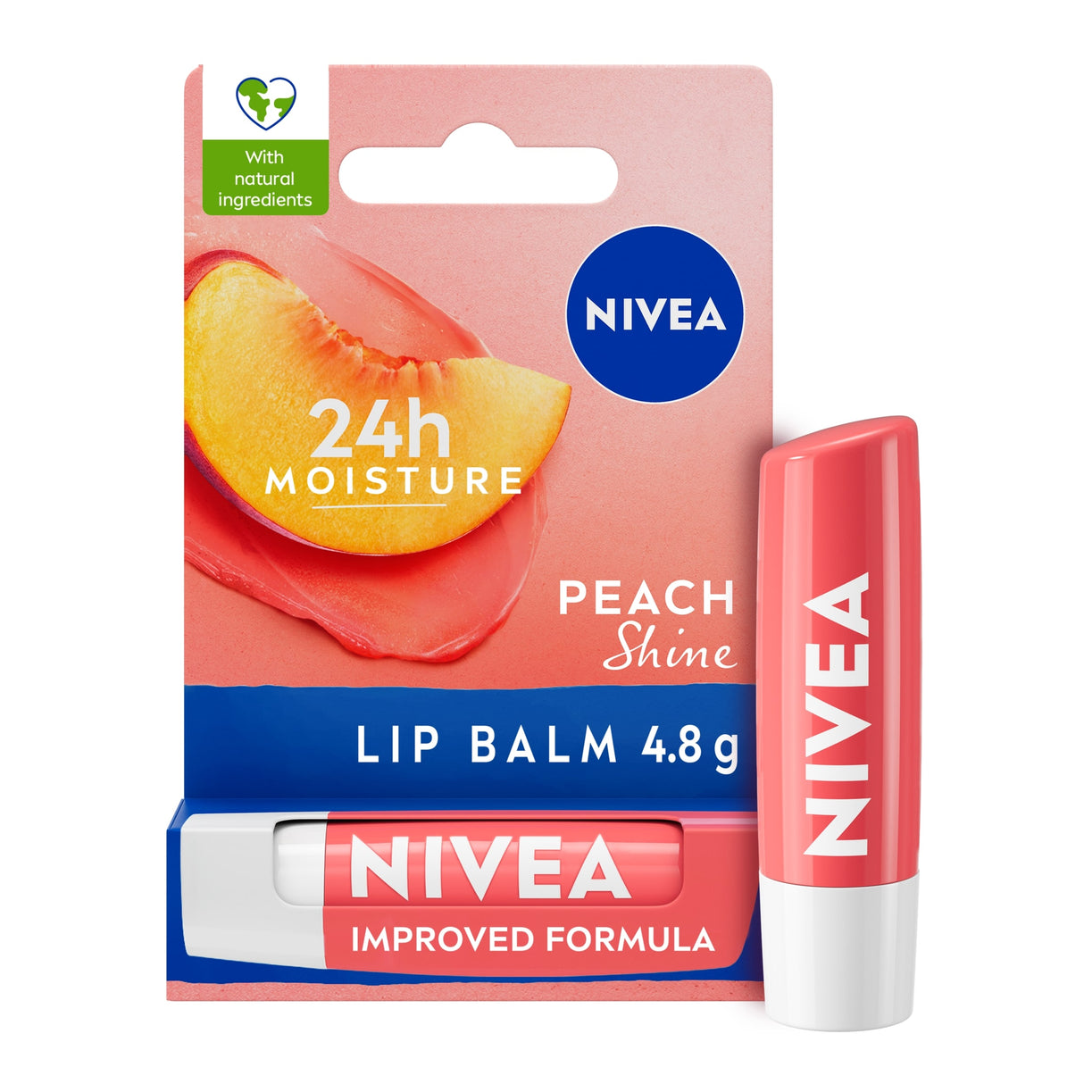 Nivea Peach Shine Lip Balm 4.8 g