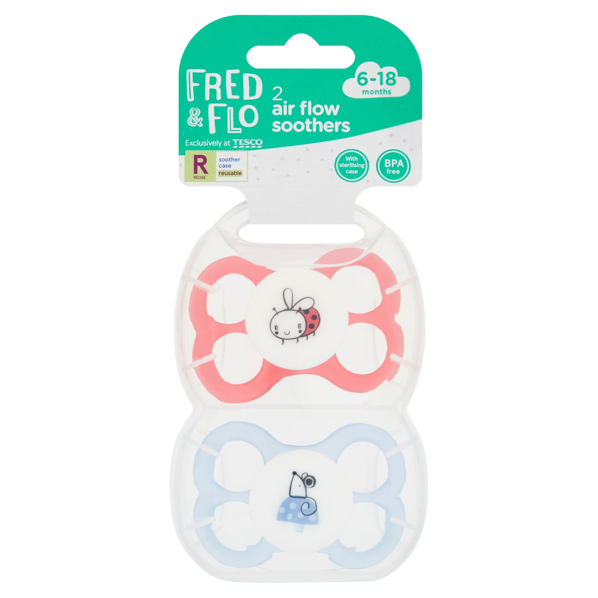 Fred & Flo Air Flow Soothers x2