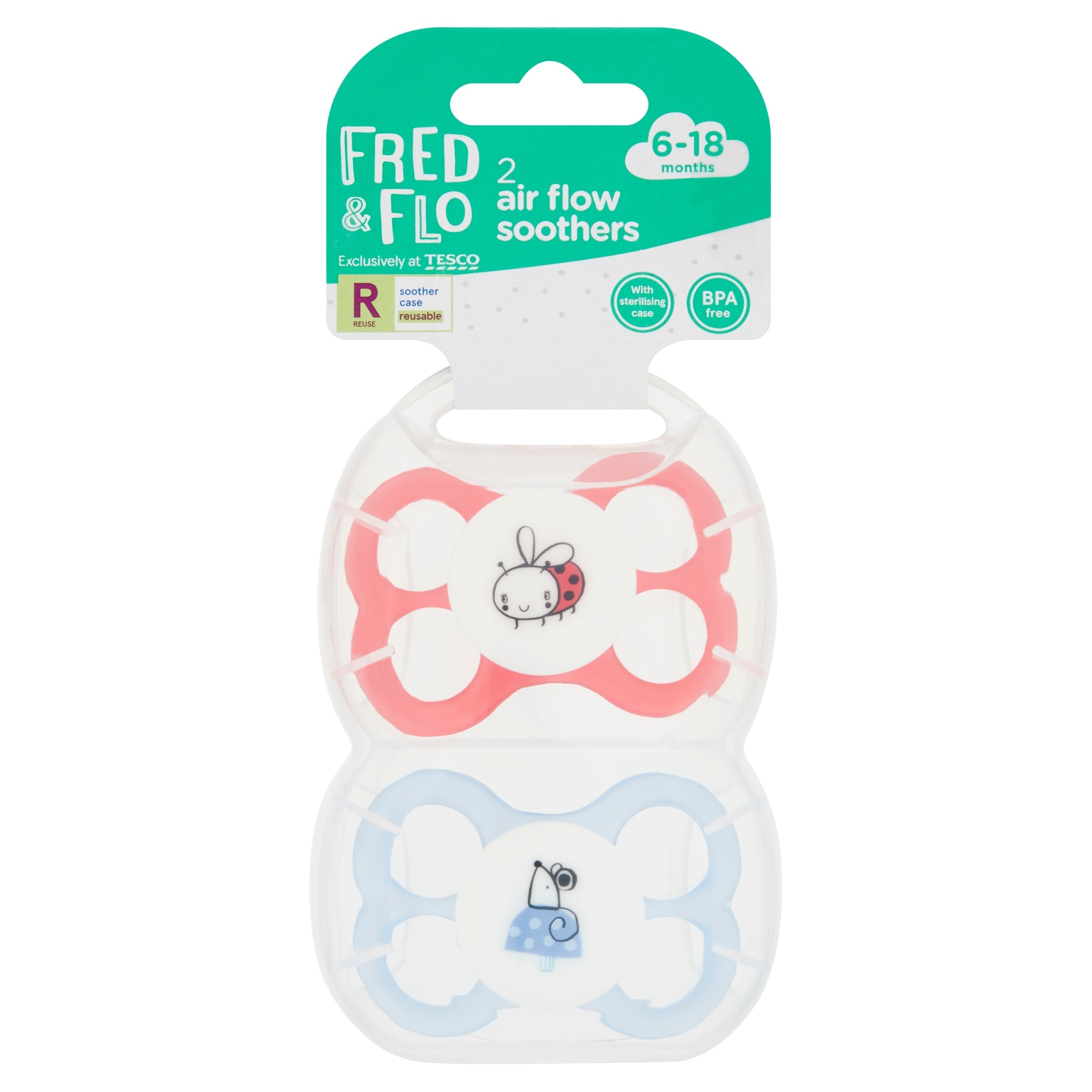 Fred & Flo Air Flow Soothers x2