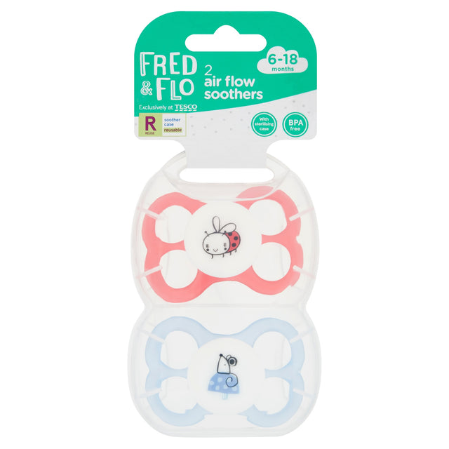 Fred & Flo Air Flow Soothers x2
