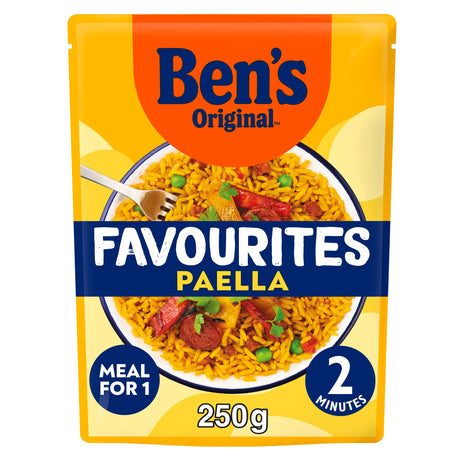 Ben's Original Favourites Paella Chorizo & Vegetable Microwave Rice Meal 250 g