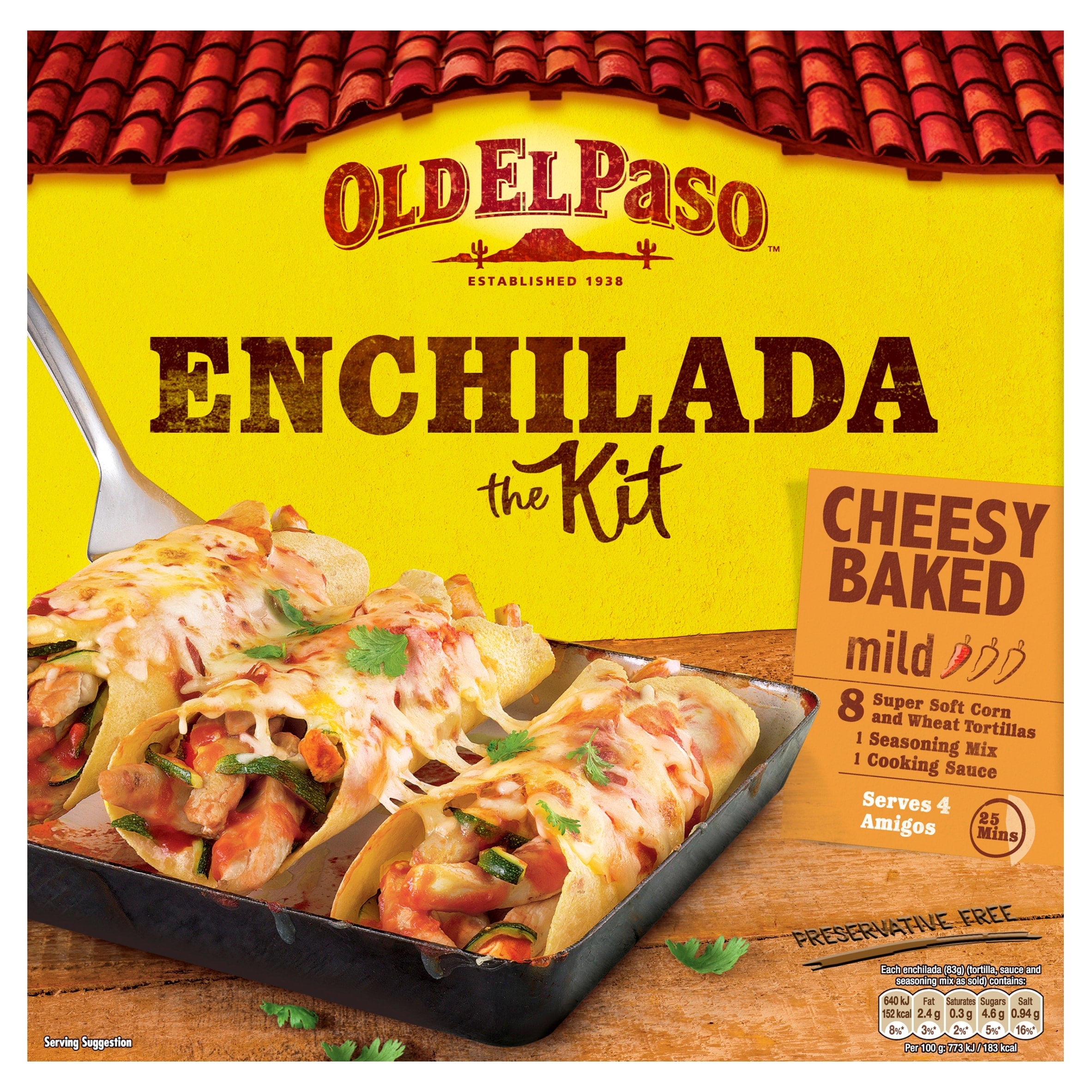Old El Paso Cheesy Baked Enchilada Kit 663 g