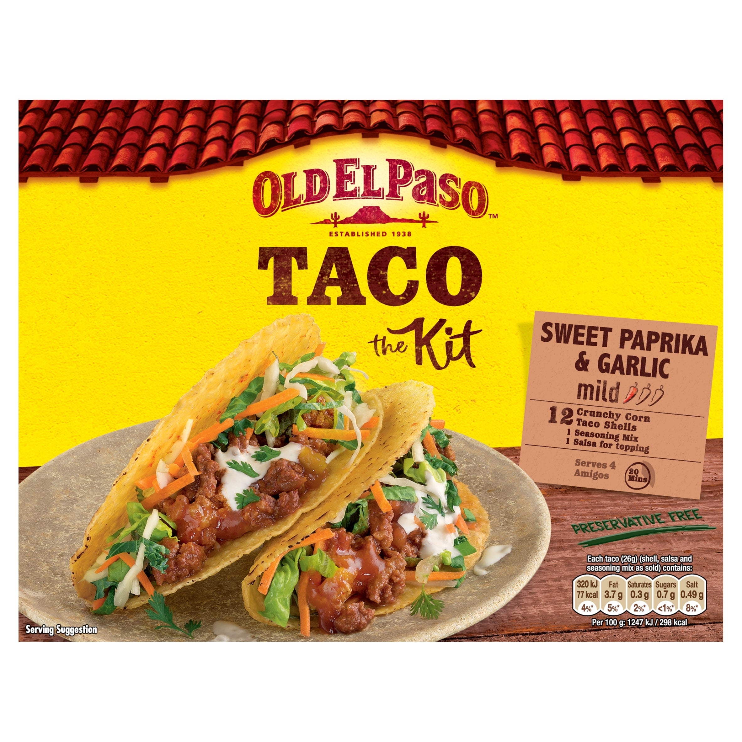 Old El Paso Crunchy Taco Kit 308 g