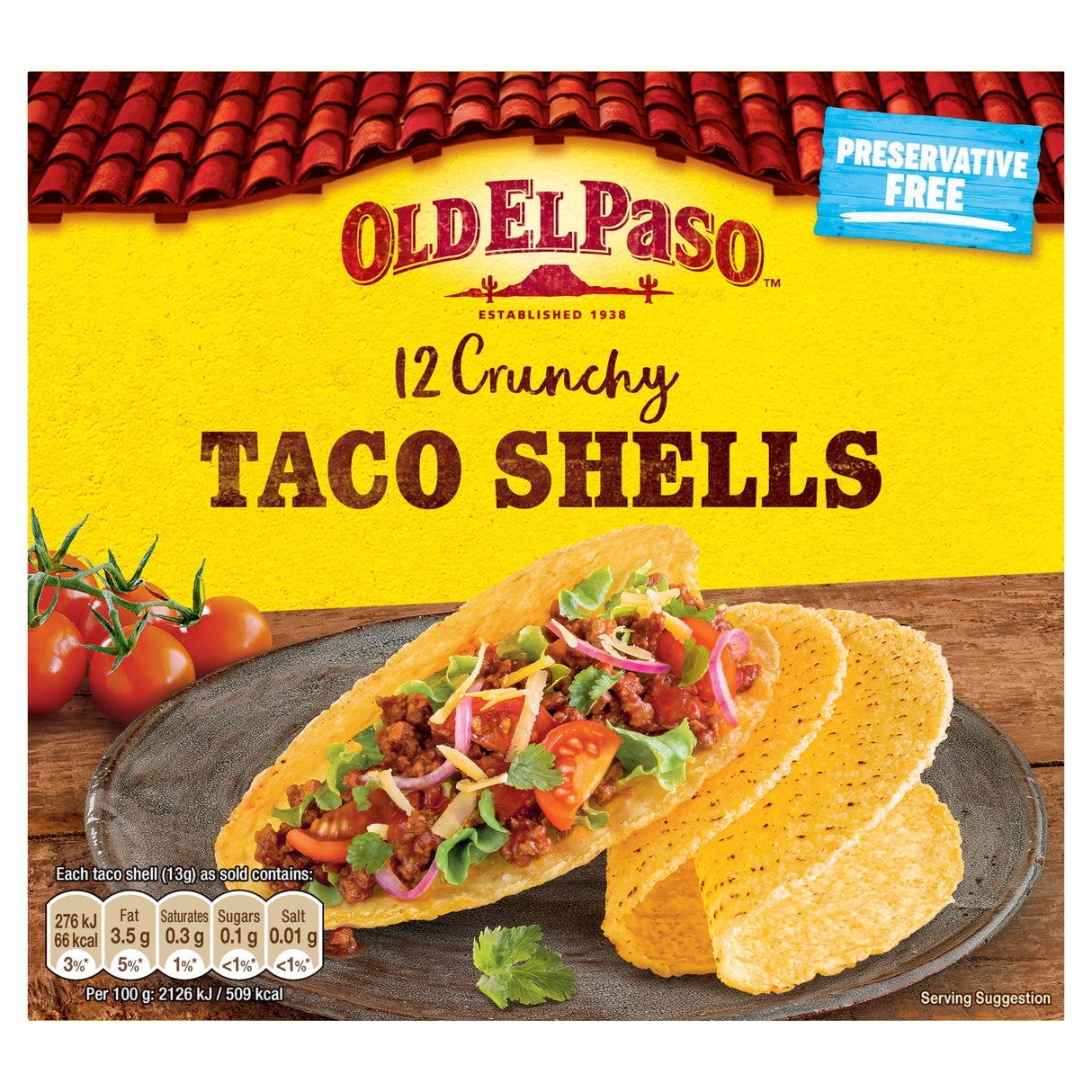 Old El Paso Crunchy Taco Shells x 12 156 g