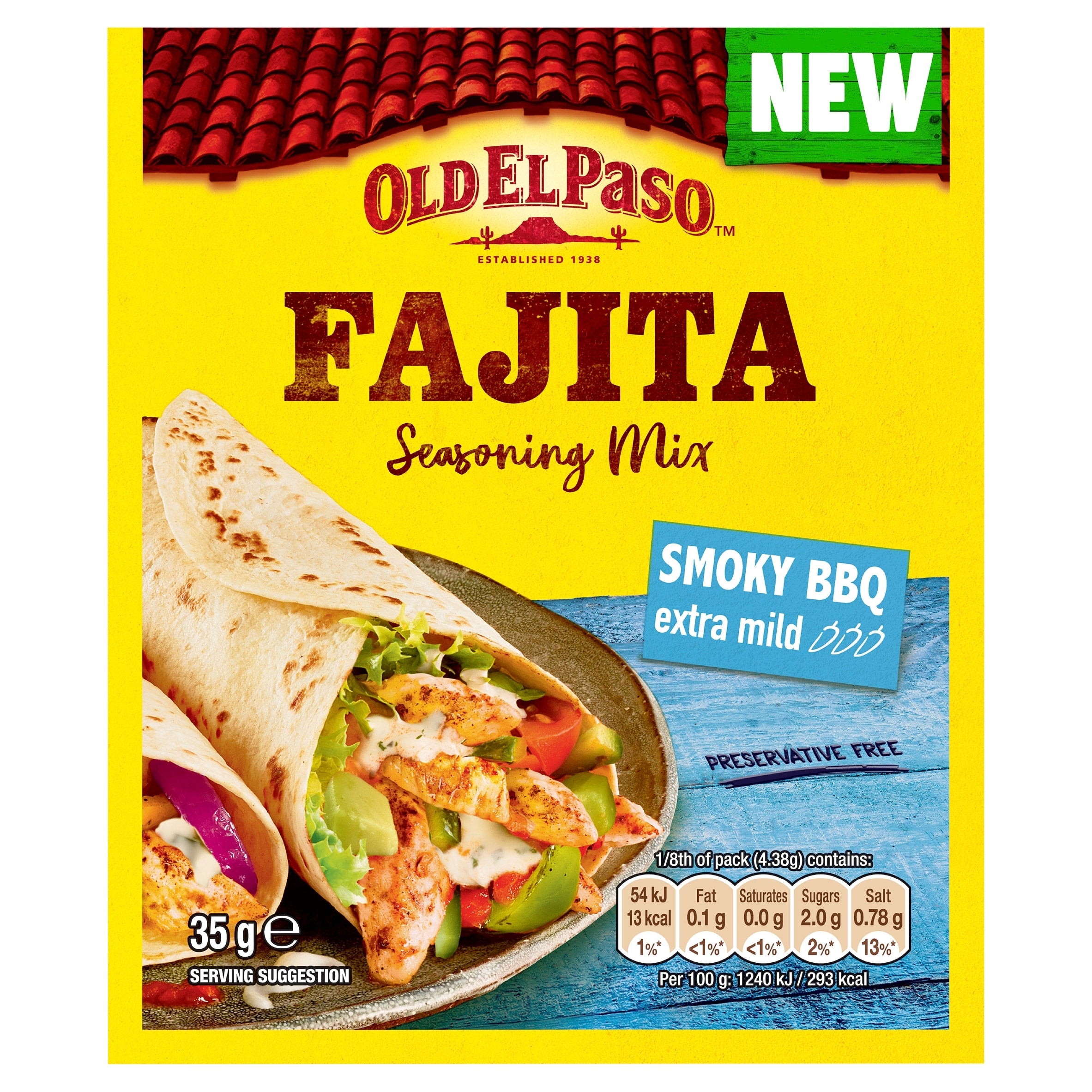 Old El Paso Fajita Smoky BBQ Extra Mild Seasoning Mix 35 g
