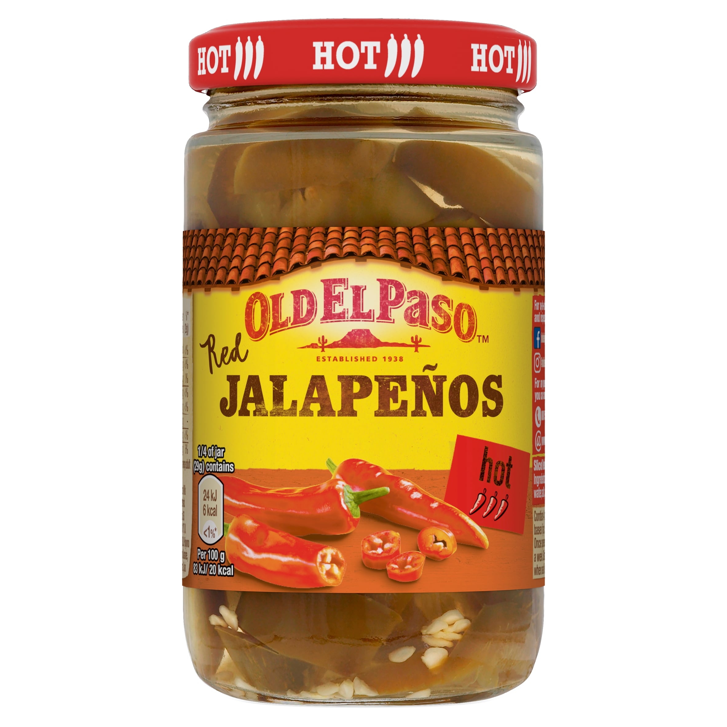 Old El Paso Sliced Red Jalapenos 215 g