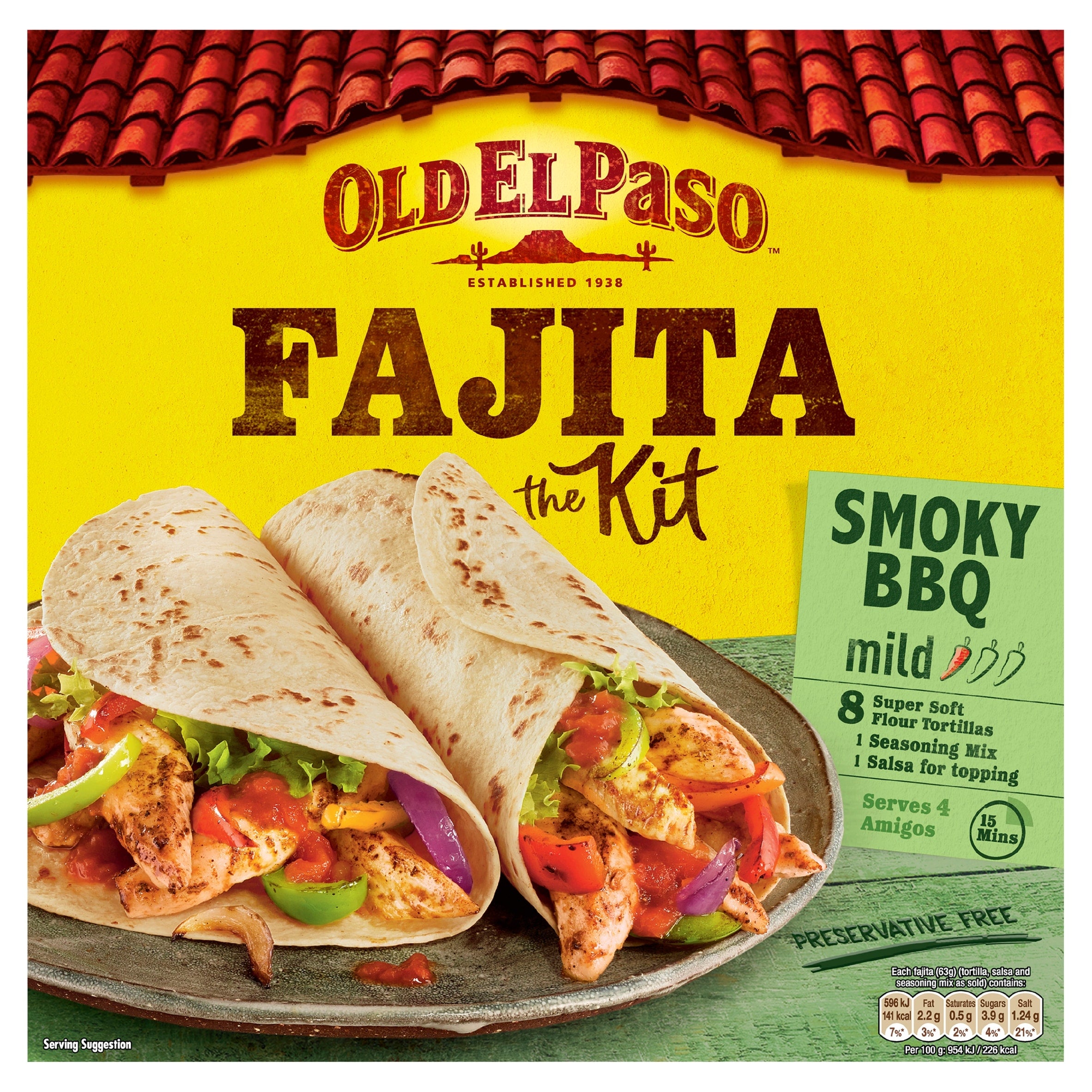 Old El Paso Smoky BBQ Fajita Dinner Kit 500 g