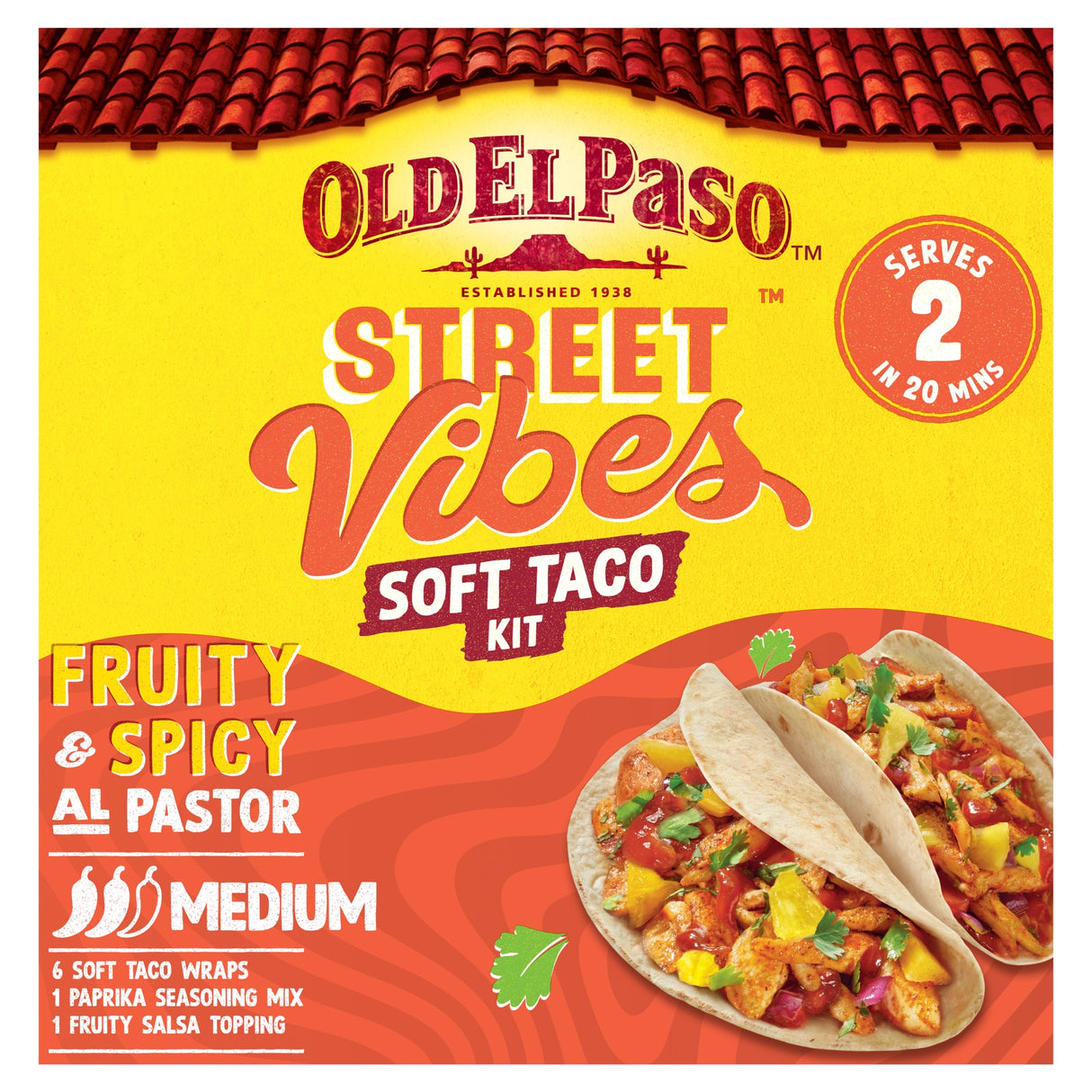 Old El Paso Street Vibes Soft Taco Kit Al Pastor 257 g