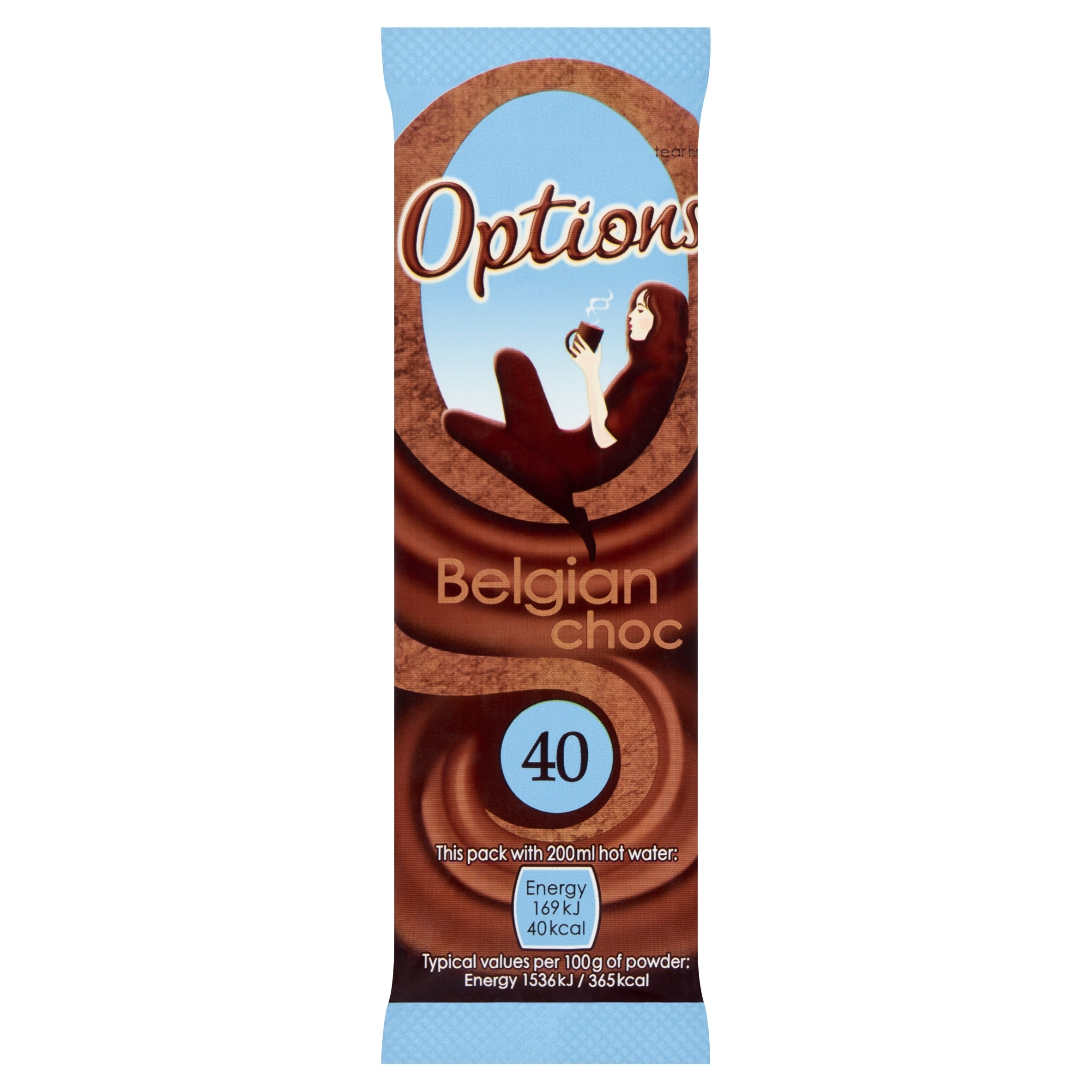 Options Belgian Choc Sachets 11 g