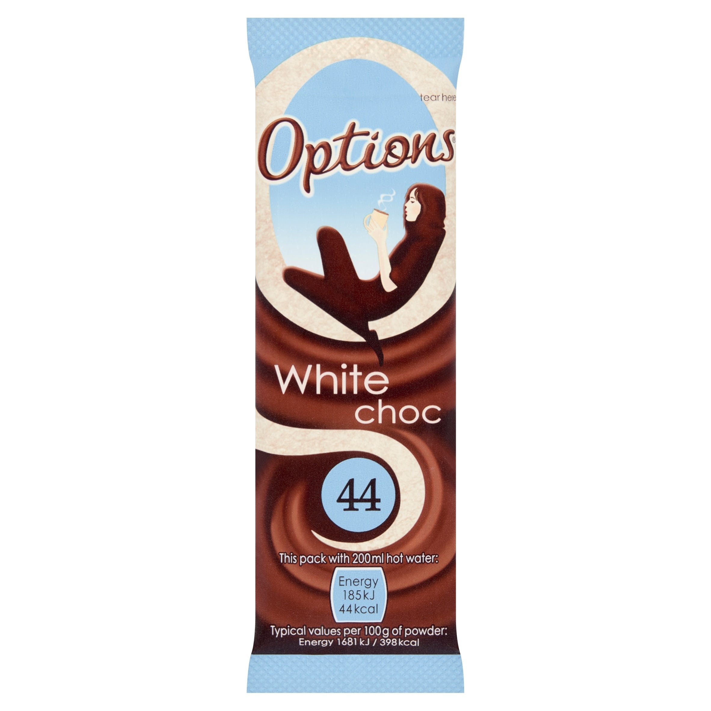Options White Choc Sachets 11 g