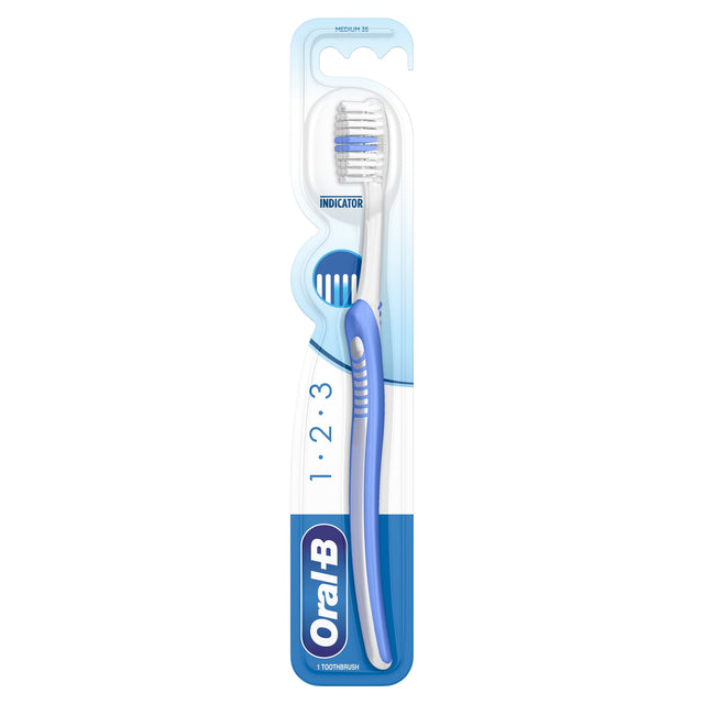 Oral B 123 Indicator Medium Manual Toothbrush