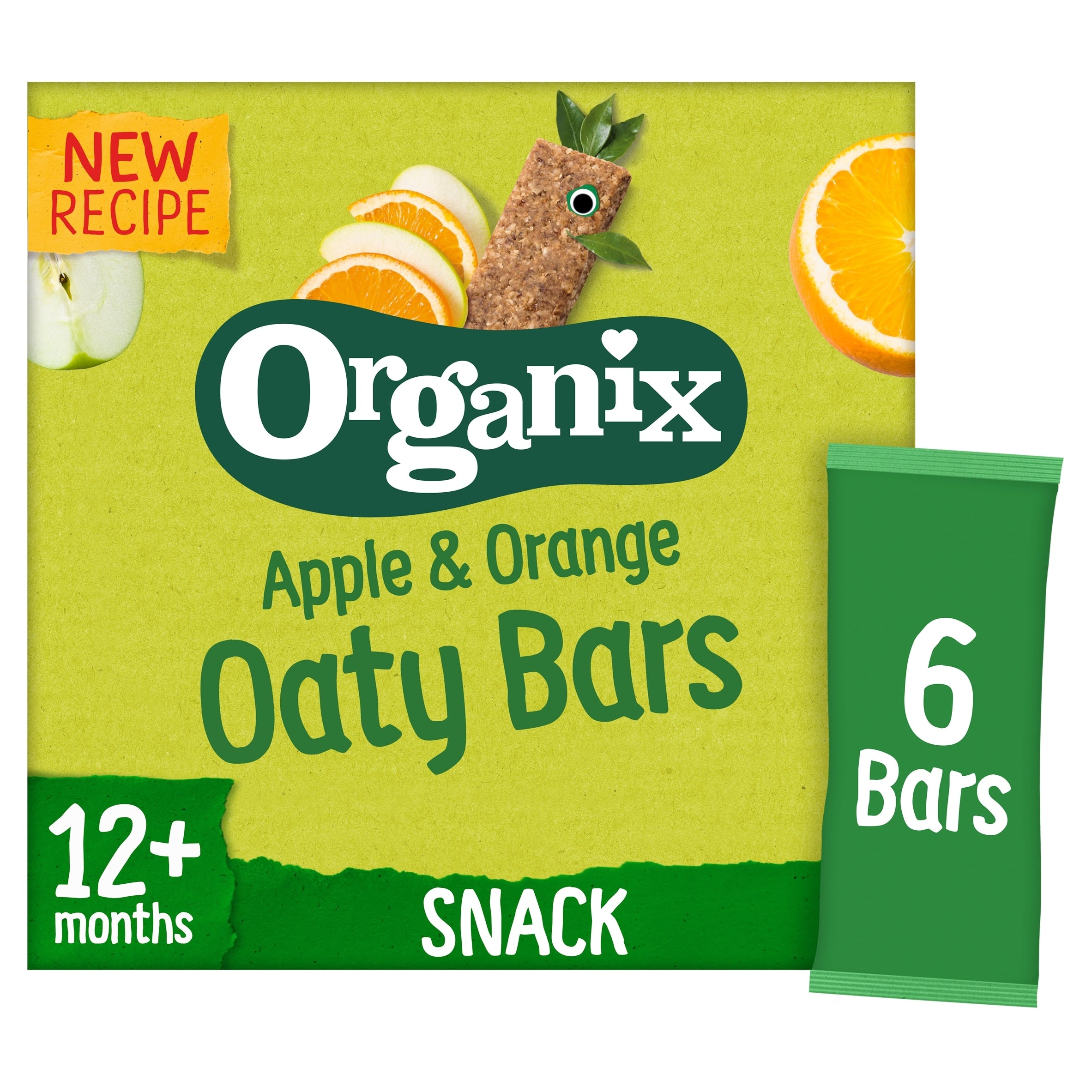 Organix Apple & Orange Soft Oaty Bars 6 x 23 g