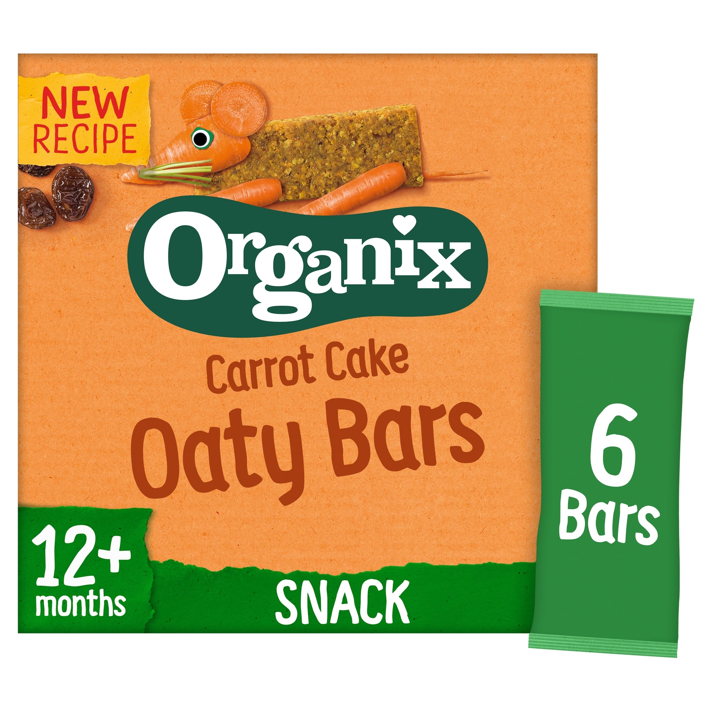 Organix Carrot Cake Soft Oaty Bars 6 x 23 g