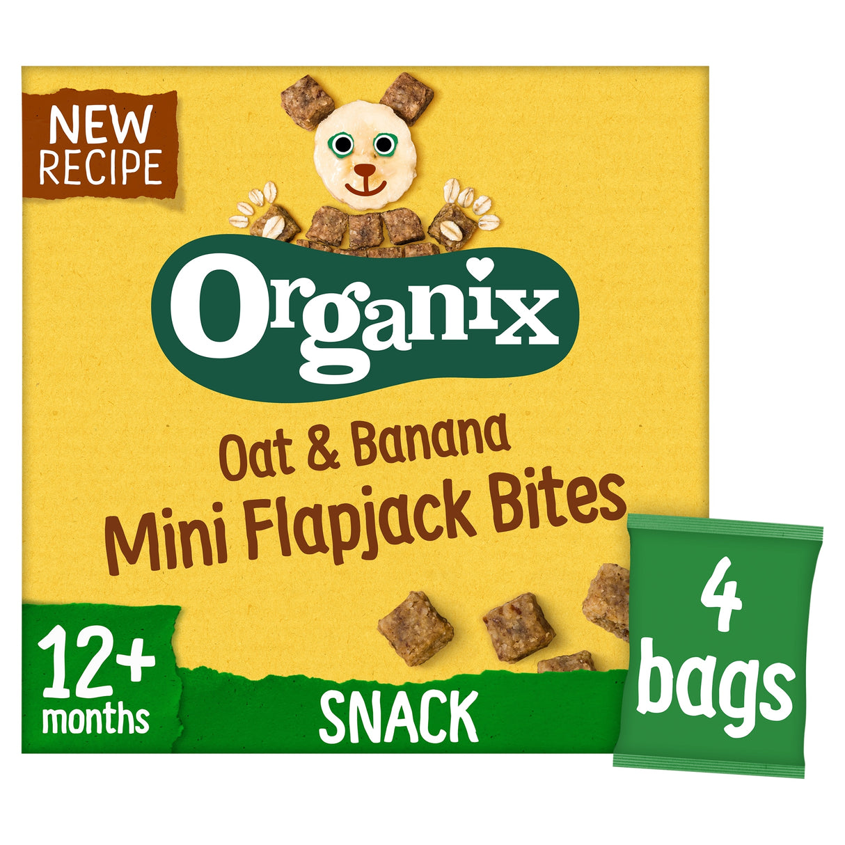 Organix Oat & Banana Mini Flapjack Bites 4 x 20 g