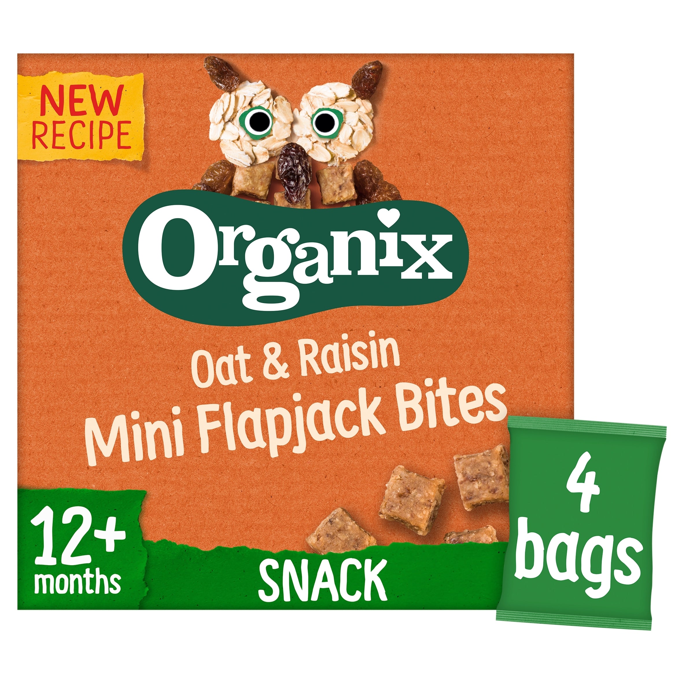 Organix Oat & Raisin Mini Flapjack Bites 4 x 20 g