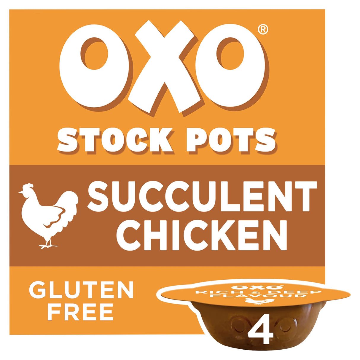 Oxo Stock Pots Succulent Chicken With Bay & Parsley 4 x 20 g 80 g
